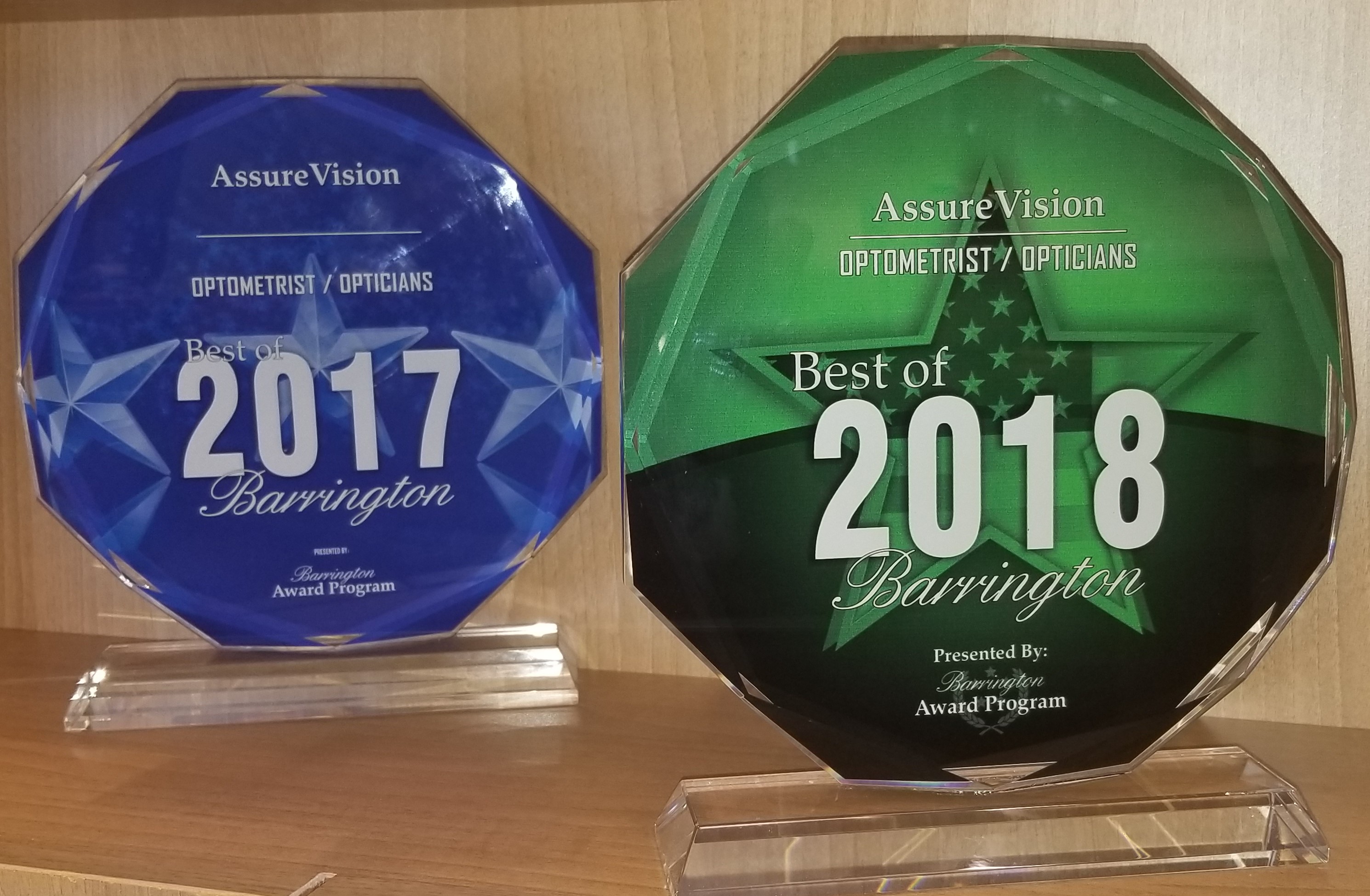 assure vision best optometist award